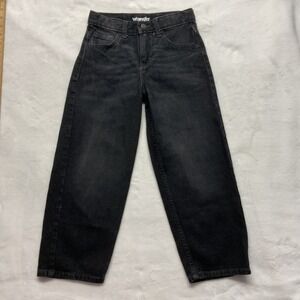 Wrangler Loose Fit Black Denim Jeans Youth Size 8 Regular